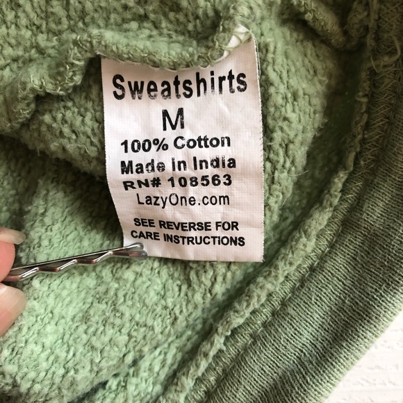 Lazy One Bear Hugs Pullover Sweatshirt Sz M - Picture 7 of 8